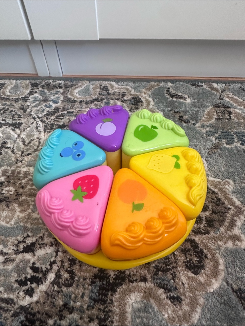 Fruit Cake Slice Stacking Toy — Multi-Color Learning Set